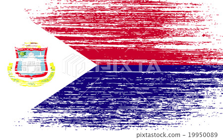 Flag of Saint Martin with old texture. Vector Flag of Saint Martin with old texture. Vector 19950089