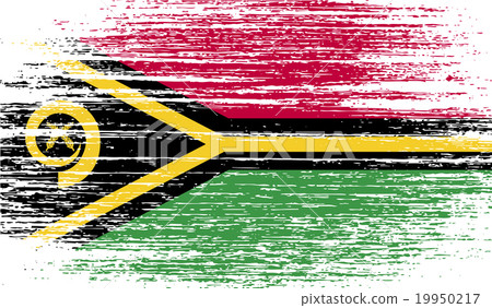 Flag of Vanuatu with old texture. Vector Flag of Vanuatu with old texture. Vector 19950217