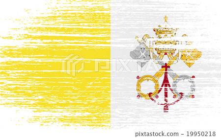 Flag of Vatican with old texture. Vector Flag of Vatican with old texture. Vector 19950218