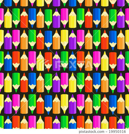 Vector seamless pattern with colorful pencils Vector seamless pattern with colorful pencils 19950316