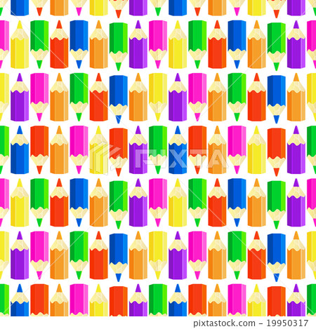 Vector seamless pattern with colorful pencils Vector seamless pattern with colorful pencils 19950317