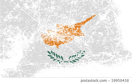 Flag of Cyprus with old texture. Vector Flag of Cyprus with old texture. Vector 19950438