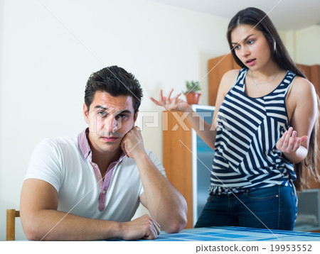 Conflict in young family at home. Conflict in young family at home. 19953552