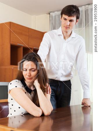 Young couple having quarrel 19953900