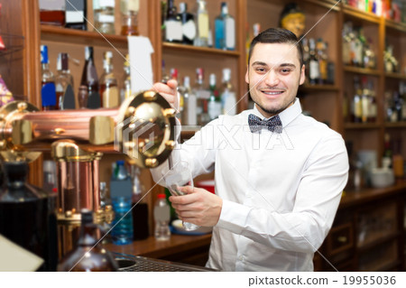 Portrait of young barman 19955036