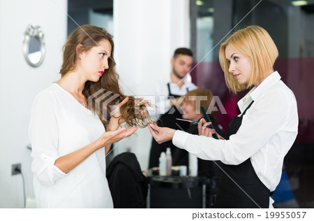girl has a fight with barber girl has a fight with barber 19955057