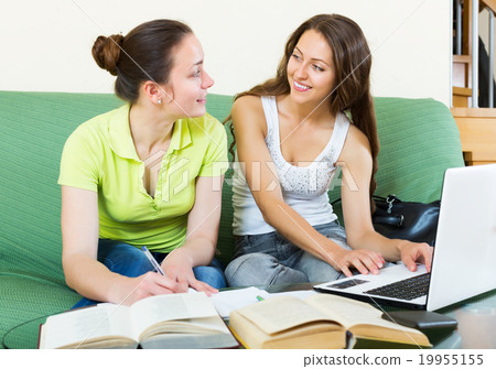 Students working on laptop 19955155