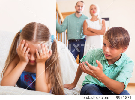 Brother sister calms crying Brother sister calms crying 19955871