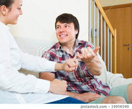 Couple reconciled after a quarrel Couple reconciled after a quarrel 19956590