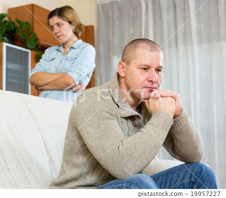 couple having quarrel at home 19957227