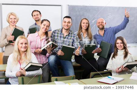 Portrait of adult students at class 19957446