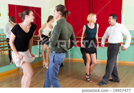 Tree couples dancing rock-and-roll 19957477