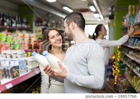 Young couple at grocery Young couple at grocery 19957766