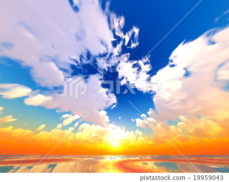 Wind and clouds with the sea 19959043