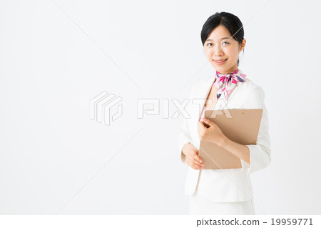 女商人白色後面圖像 女商人白色後面圖像 19959771