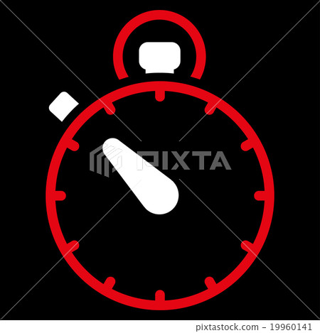 Stopwatch Flat Icon - Stock Illustration [19960141] - PIXTA