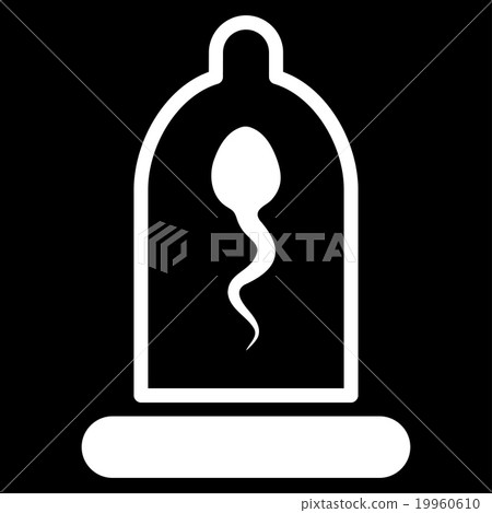 Sperm In Condom Flat Icon 19960610