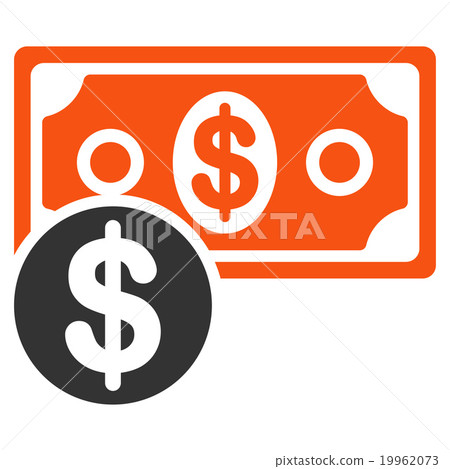 Cash Flat Icon - Stock Illustration [19962073] - PIXTA