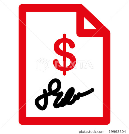 Signed Invoice Icon Signed Invoice Icon 19962804