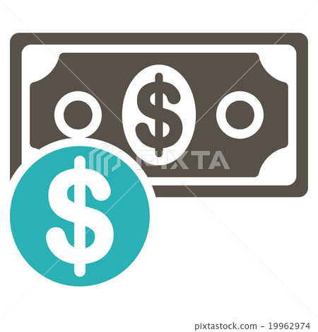 Cash Flat Icon - Stock Illustration [19962974] - PIXTA