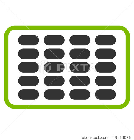 Blister Flat Icon - Stock Illustration [19963076] - PIXTA