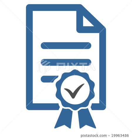 Certified Flat Icon 19963486