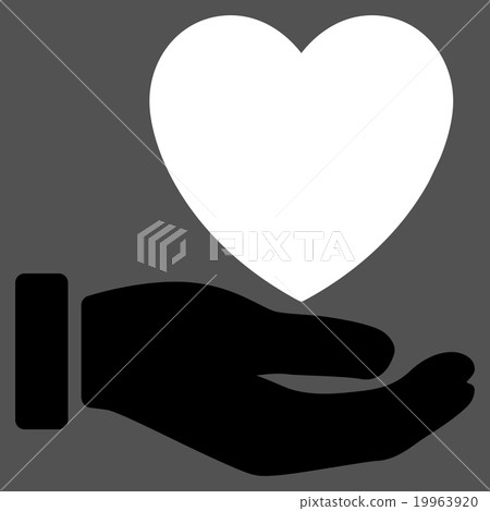 Heart Charity Flat Icon Heart Charity Flat Icon 19963920