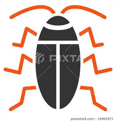 Cockroach Flat Icon - Stock Illustration [19963975] - PIXTA