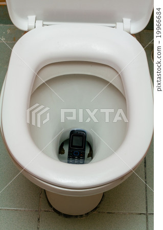 Mobile phone in the toilet 19966684