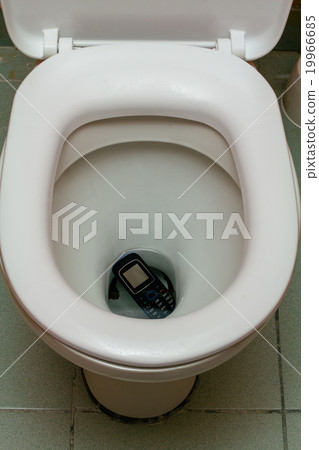 Mobile phone in the toilet Mobile phone in the toilet 19966685