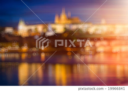 Blurred background bokeh - Pargue at dusk Blurred background bokeh - Pargue at dusk 19966841