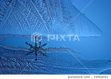 abstract blue background cold ice texture with cracks 19968082