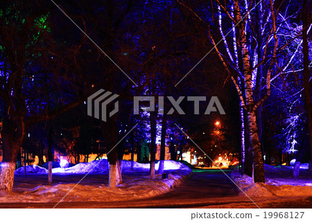 urban landscape lighting decoration tree garlands 19968127