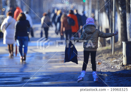 Vologda, RUSSIA ? MARCH 10: crowd of people on the street, pedestrians on March 10, 2014, in Vologda, Russia 19968325
