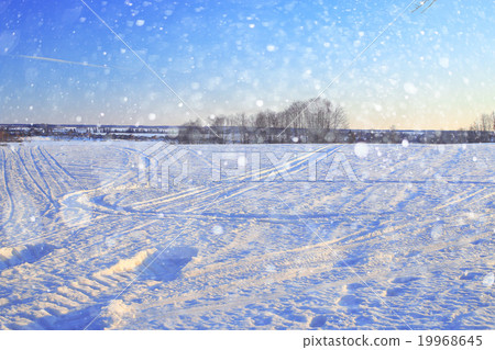 snow texture tracks in the snow winter 19968645