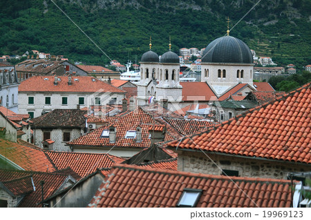 building red rooftops European town on the coast building red rooftops European town on the coast 19969123