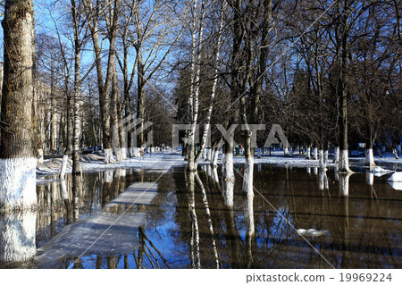 city park spring thaw America 19969224