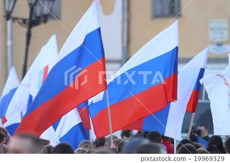 Vologda, RUSSIA ? MARCH 10: demonstration of the Crimea to Russia reunion on March 10, 2014, in Vologda, Russia 19969329