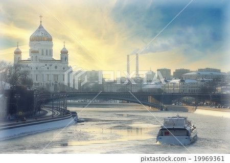 Moscow Kremlin Cathedral winter landscape embankment Moscow Kremlin Cathedral winter landscape embankment 19969361
