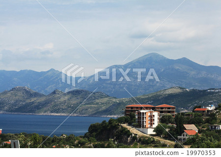 Mountain landscape in the mist on the horizon 19970353