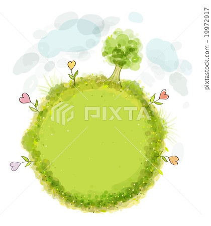 Beautiful poster with a stylized globe 19972917