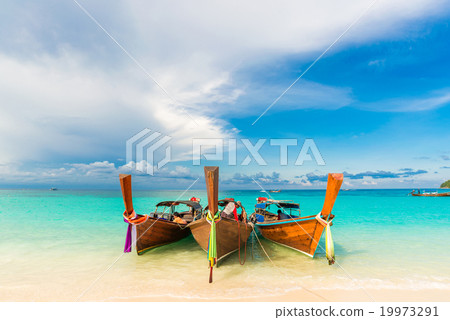 Longtail boats in the famous Lipe island 19973291