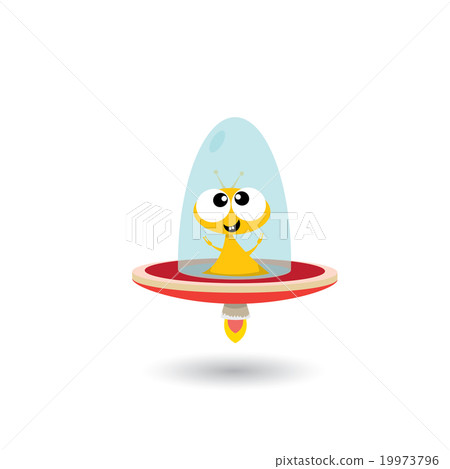 ufo. alien vector. flying saucer 19973796
