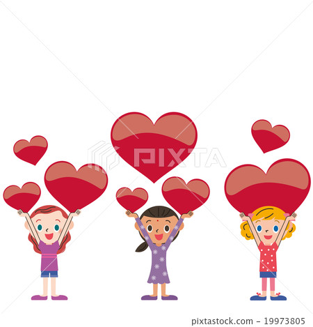 Children with hearts 19973805