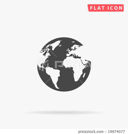 earth simple flat icon earth simple flat icon 19974077