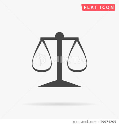 justice scale simple flat icon 19974205