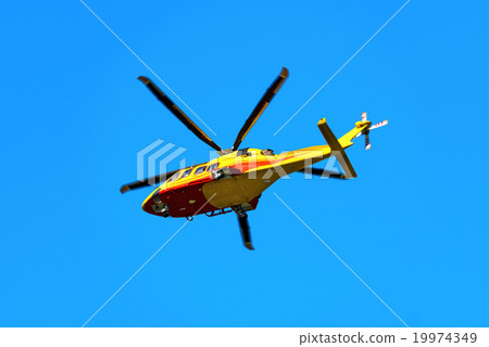 Rescue Helicopter in Italian Alps 19974349