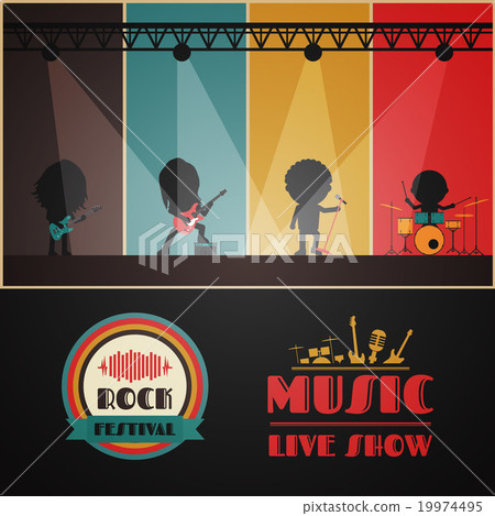 rock concert stage rock concert stage 19974495