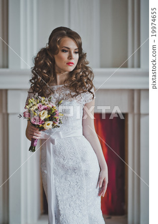 Portrait of the girl in a wedding dress 2643. Portrait of the girl in a wedding dress 2643. 19974655