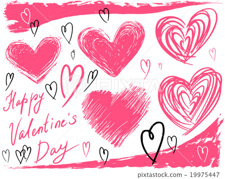 set of hand drawn hearts, vector set of hand drawn hearts, vector 19975447